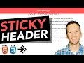 Animated Sticky Header Sticky Navbar on Scroll - CSS