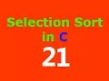 C Programming Tutorial in Hindi - Selection Sort in c