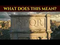 SPQR The Senate The People and Rome s Greatest Illusion Full Documentary