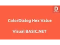 Colordialog Hex value in TextBox in VB net