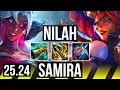 NILAH \u0026 Elise vs SAMIRA \u0026 Braum (ADC) | 54K damage, Good KDA: 20/3/12 | EUNE Master | 25.24