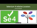Relative Locators Selenium 4