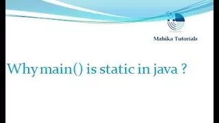 Java Interview 02 - Why main is static