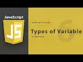 Types of Variables in JavaScript JavaScript Full Course 2026 Class