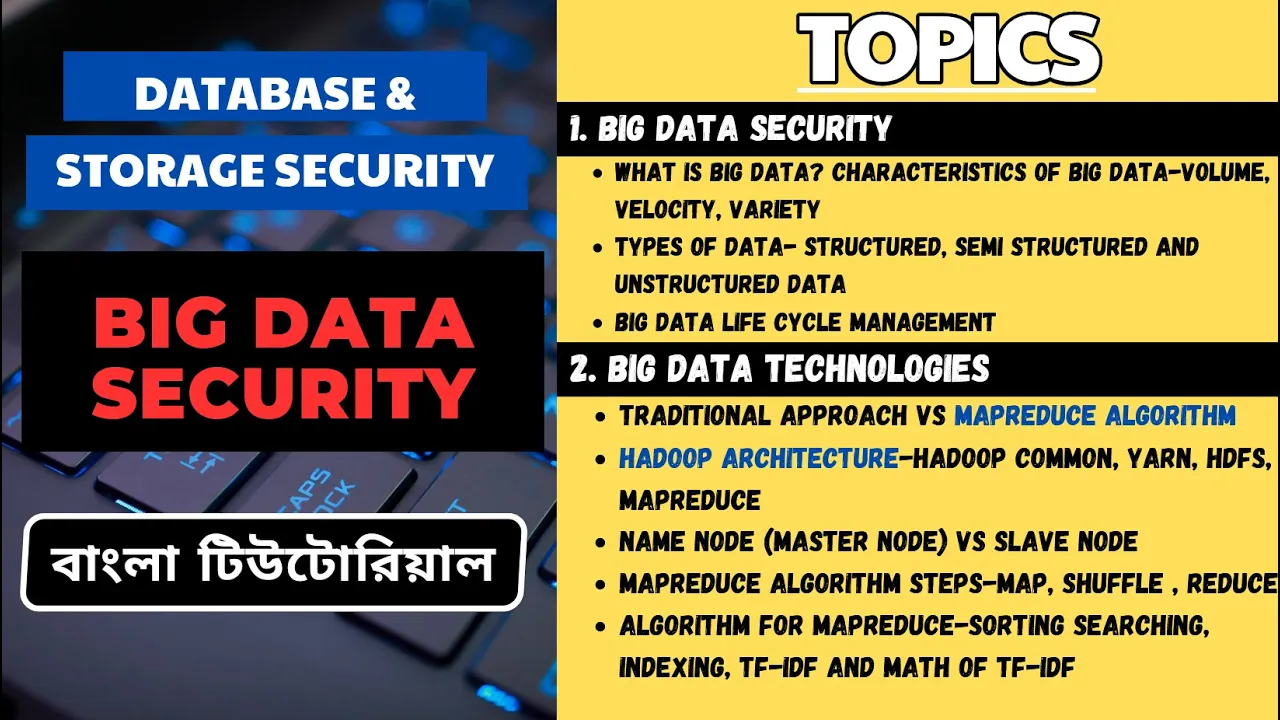 Big Data Technology in Bangla | Hadoop, MapReduce Algorithm, TF-IDF Math in Big Data Security.