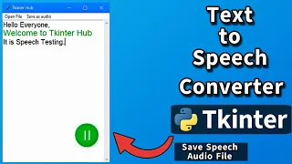 Python Text To Speech Converter Project Build Tkinter Text To Speech Converter GUI App
