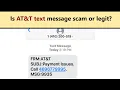 AT T payment issues text message with phone number 2052872613 or 3462501003 - scam or legit notice