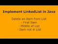 How to delete an element from linked list in java