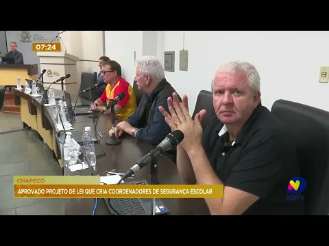 Vereadores de Chapecó aprovam projeto de lei que institui coordenadores de segurança nas escolas