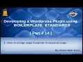 Wordpress Plugin development using Boilerplate from scratch Assign template to Dynamic page