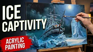 "Ice Captivity" Acrylic painting. Artist - Viktor Yushkevich. #258