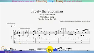 for classical guitar with tabs frosty the snowman christmas song
