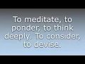 What does Cogitate mean
