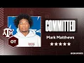 WATCH 5-star OT Mark Matthews Commits to Texas A M Live Commitment