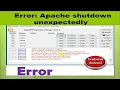FIX Error Apache shutdown unexpectedly This may be due to a blocked port