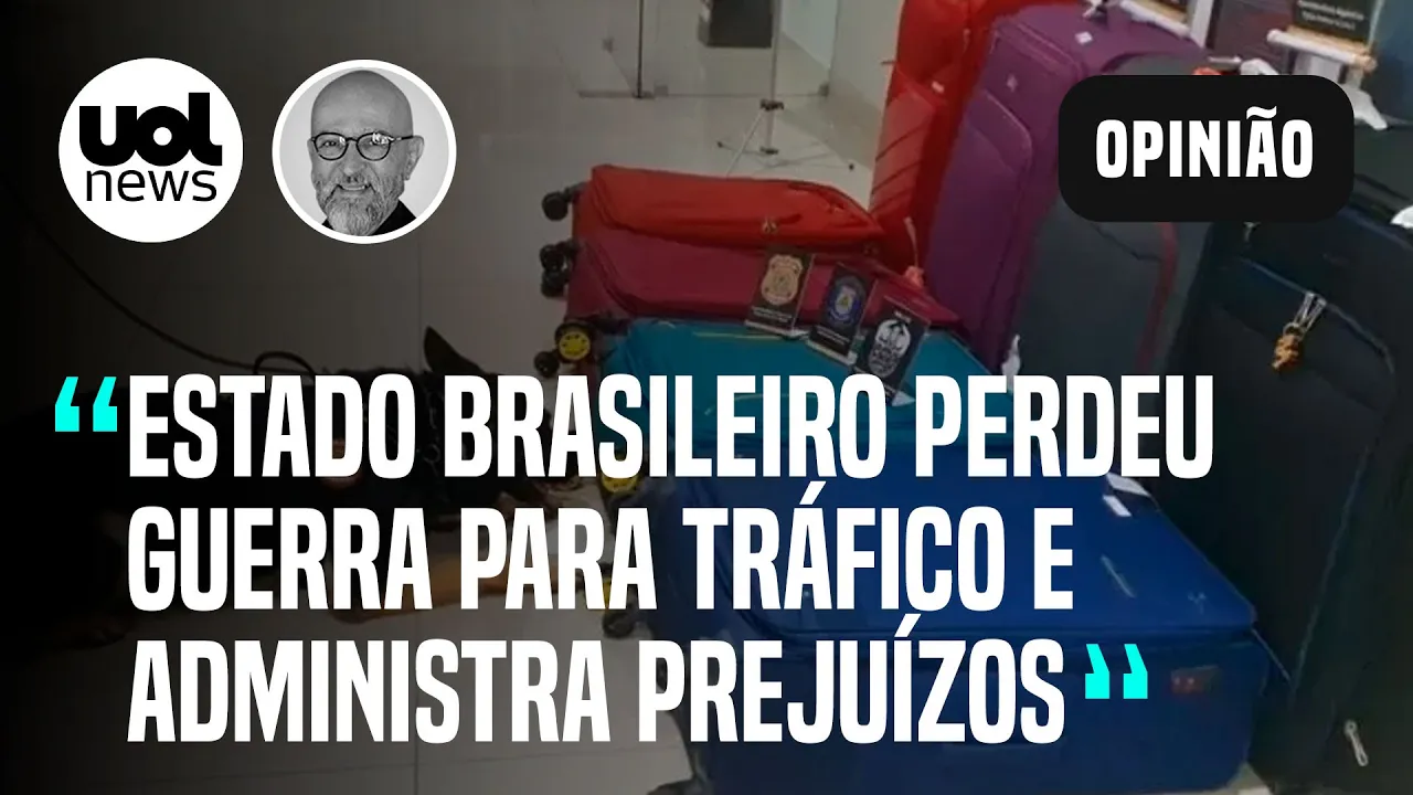Josias: Tráfico usando malas mostra que Brasil perdeu essa guerra e agora administra prejuízos