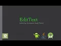 Android Bangla Tutorial 12 EditText Java Beginner Android App development