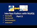 - Interface Python with MySQL Part 3 fetchall fetchmany fetchone