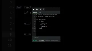 Factorial of the number using Recursion in python