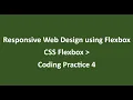 Coding Practice 4 CSS Flexbox Responsive Web Design using Flexbox NxtWave CCBP