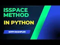 How to use issapce method in python easily