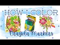 Coloring With ONLY Crayola Supertips - Sharing My Tips and Tricks