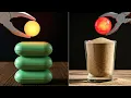 1000 C Glowing Metal Ball vs Sand Soap