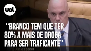 Moraes defende que haja mais justiça ao diferenciar usuário e traficante: ‘Preconceito estrutural’