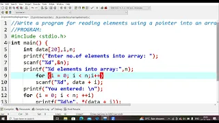 24 C program to display array values using pointers C Programming Language LAB PPS LAB