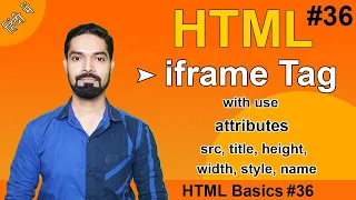 HTML Iframe Tag HTML Iframe Tag Using Src Title Height Width Style Name Attributes Hindi 