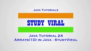 Java Tutorial - 24 Array 1-Dimensional Array in Java