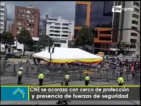 CNE se acoraza con cerco de protección y presencia de fuerzas de seguridad