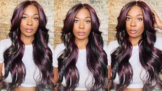 25 For Oil Slicked Hair Laude Co Synthetic Deep Part Lace Wig - UGL007 BECKY