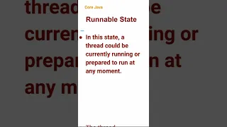 Runnable State 61
