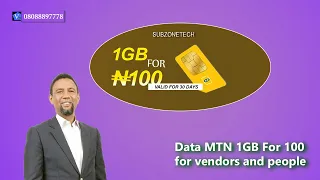 data mtn 1gb for 200 for vendors and people subzonetech 