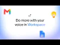 A demo video showcasing voice-driven navigation and real-time drafting across Docs Live, Gmail Live, and Keep Live within Google Workspace.