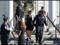 Police mourners arrive for funeral of fallen Weymouth Police Sgt Michael Chesna