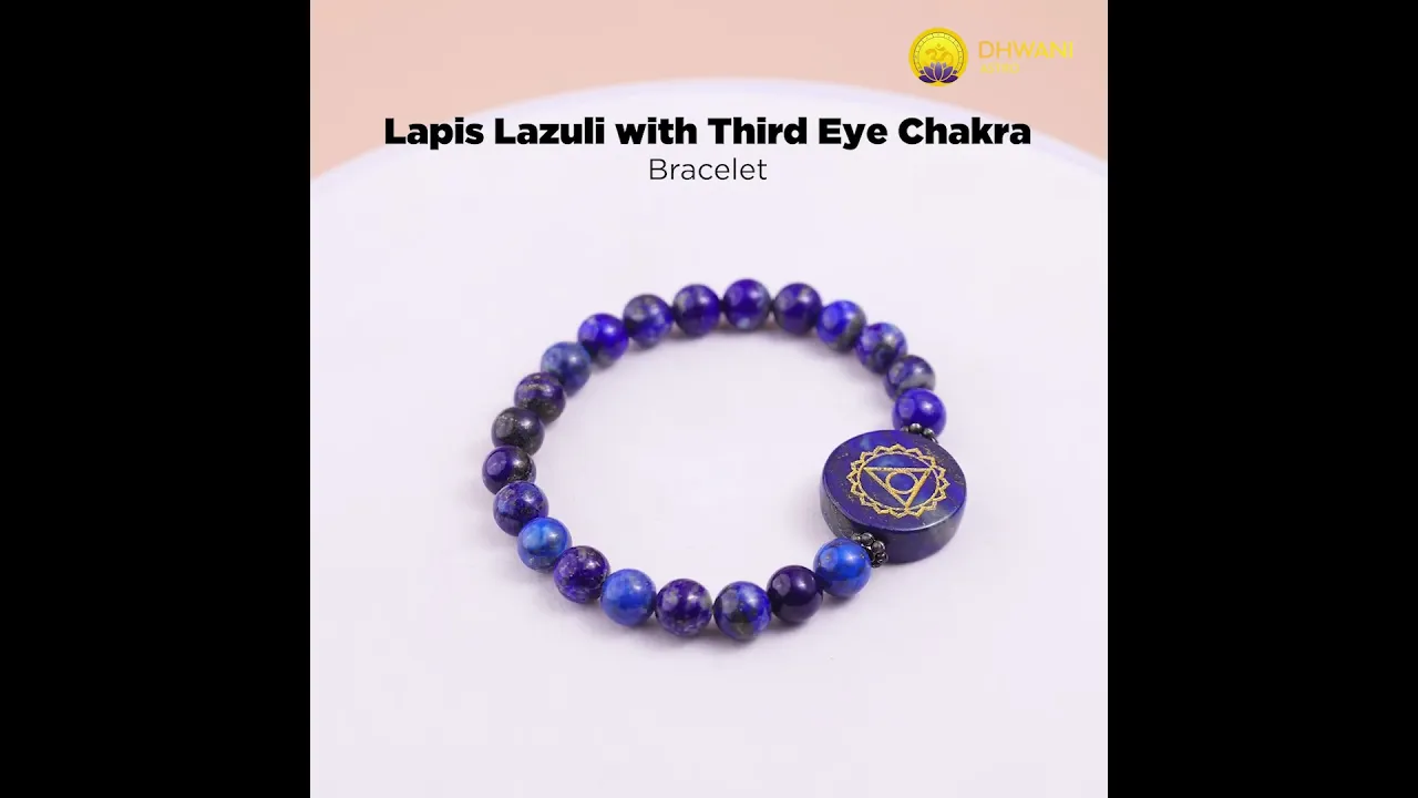 Lapis Lazuli with Third Eye Chakra Bracelet - Abhimantrit & Certified