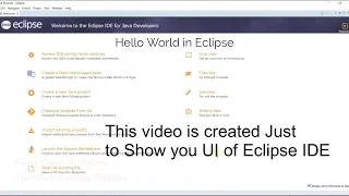 10 - UI of Eclipse Hello World in Eclipse