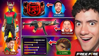 RETO: SOLO PUEDO USAR COSAS DE YOUTUBERS en FREE FIRE !! | TheDonato