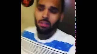chris brown previewing his new song from instagram