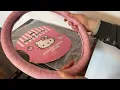 See this Sanrio hello kitty steering wheel cover up close