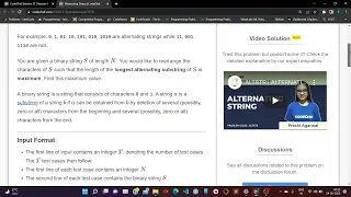 CodeChef Starters 31 Rated for Div 2 3 4 Alternating String Problem Code ALTSTR