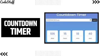 Countdown Timer Tutorial HTML CSS JavaScript