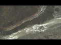 Road fallen away near Ojai