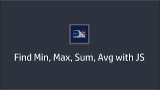 Minimum Maximum Average Sum in JavaScript