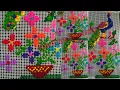 Plastic canvas Flower design Cross stitch