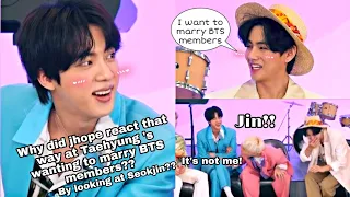 Download Taejin/JinV: Why Jhope reacted that way looking at jin at Taehyung's wanting to marry BTS members MP3