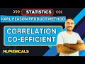 Correlaton Coefficient Karl Peason Product Method Numerical Statistics Mathematics Btech BCA
