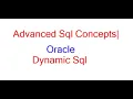 Dynamic SQL Oracle